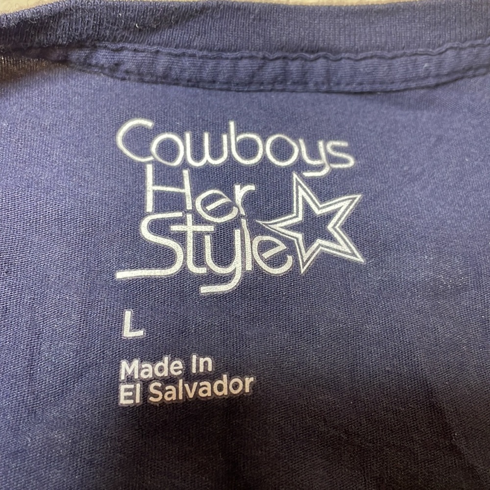 Cowboys Her Style Blue Prescott #4 T-shirt - Picture 6 of 9